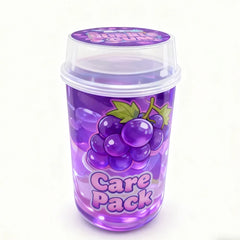 New Trend Push pop Jar 3.5g Container Stickers Gummy Cookie Clear Plastic Jars With Screw Top