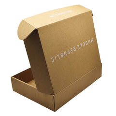 Custom Corrugated Recycled Brown Kraft Paper Folding Scarf Hat Pillow Socks Brand Carton Gift Boxes Package for Shipping