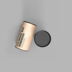 Custom Printed Round Kraft Paper Tubes Packaging Cylinder Cardboard Tea Cans Paper Jar Attached Lid
