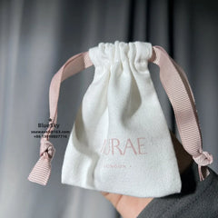 Poly Cotton Custom Color Brand Handle Packing Drawstring Packaging Pouch Bag for Clothes Gift Present
