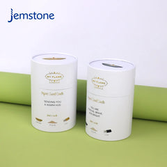 Printed Craft Paper Tube Cylinder Packaging Boxes for Candle Tube Luxury Round Kraft Cardboard Rose Gold Candle Paper Tube