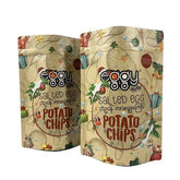 Custom Brown Kraft Paper Bag Stand up Pouch Potato Chips Snack Christmas Packaging Oat Biscuit Tea Biodegradable Zipper Bag