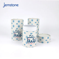 Eco-Friendly Custom logo Food Grade White Kraft Cardboard Tea Coffee Cylinder Box Packaging Cosmetic Perfume Paper Tube