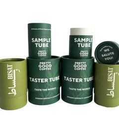 Custom Printed Logo Luxury Tea Coffee Bean Candy Cylinder Packaging Box Eco-Friendly Biodegradable Craft Cardboard Paper Tube