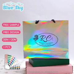 Luxury Laser Paper Gift Bag with Custom Logo Glossy Surface Ideal Paper Bag for Jewelry Cosmetics Gifts Packaging Paper Bags
