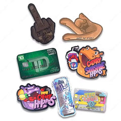 Custom 3.5g Holographic Candy Mylar Plastic Bag Pouch Die Cut Shaped Logo Gravure Printing Special Smell Proof Irregular Surface