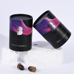 Custom Round Food Black Packaging Bottles Luxury Cardboard Tube Push up Gold Foil Paper Tube Box Packaging