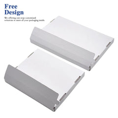 Custom White Corrugate Tear Strip Printed Self Sealing Mailer Delivery Shipping Boxes Wholesale Cajas Personalizadas with logo