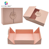 Custom Design Rigid Double Door Paper Gift Box With Magnetic Lid for Bridesmaid Presents Personalizada Packaging Boxes