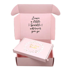 Customized Pink Eyelashes Skincare Cosmetic Jewelry Products Paper Mailer Shipping Packaging Corrugated Boxes with Your Own logo