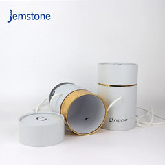 Custom Printed Luxury Food Cylinder Round Cardboard Gift Box Kraft Cloth Scarves Paper Tube Packaging with Cord