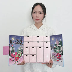 Customized Cardboard Calendar Countdown 24 Pcs Gifts Calendar Box Christmas Advent Calendar Custom Packaging Box With logo