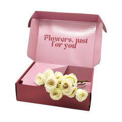 Custom Printed Carton Corrugated Cardboard Shipping Parcel Mom Gift Paper Packaging Floral Flower Boxes for Flowers Bouquets
