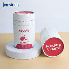 Eco Friendly Essential Oils Skincare Eyeliner Round Tube Paper Flower Box Gift Packaging Luxury Paper Tube Box for Loose Tea