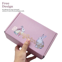 Custom Corrugated Mailer Cardboard Hot Stamping Pink Shipping Boxes for Clothing Shoe Perfume Packaging Paper Boxes for Business