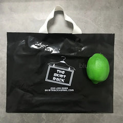 Waterproof Food-Grade Plastic Tote Bags with Handles, Safe for Grocery, Bakery, or Takeaway (BPA-Free & Non-Toxic)