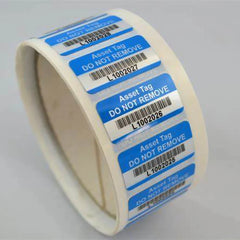 Custom Adhesive Metal Aluminum Qr Code Barcode Pre Printed Asset Tracking ID Labels Sticker Fixed Asset Tags and Label Printing