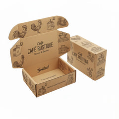 EU Custom Luxury Kraft Corrugated Mailer Subscription Cafe Bean Tea Coffee Packaging Paper Boxes for Coffee Brands