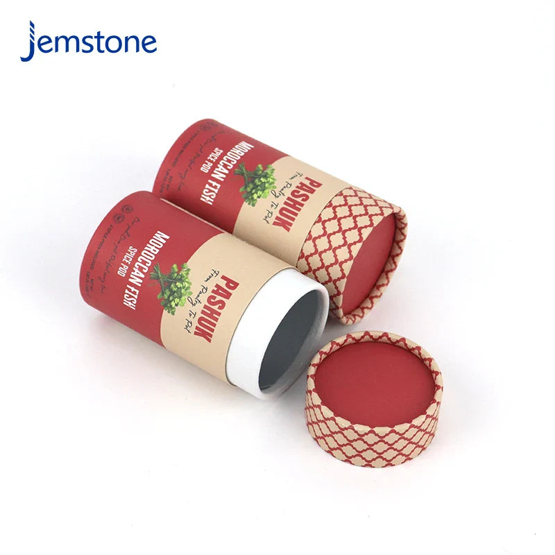 Factory Custom Eco-Friendly Luxury Cylinder Packaging Round Cardboard Kraft Paper Tube for Tea Coffee Food Spice Powder