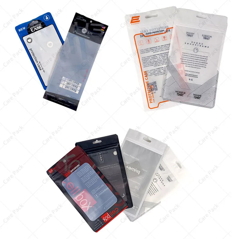 Wholesale Zipper Lock Resealable Waterproof Phone Case Luxury Packaging Bags with Logo Printing for Cell Phones & Pet Food