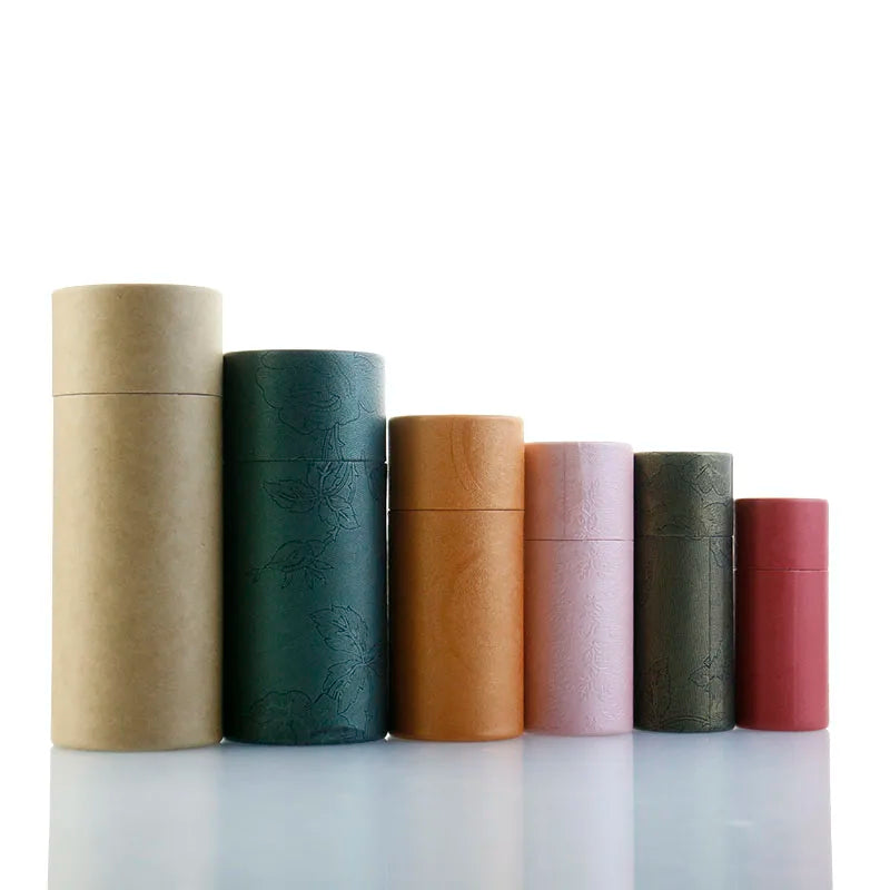 Custom Recyclable Bulk Round Kraft Cardboard Paperboard Tubes for Pencils Tea Coffee Cosmetic Craft Gift Cylinder Packaging