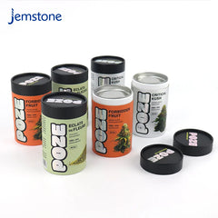 Custom Eco-Friendly Food Grade Paper Tube for Coffee Matcha Tea Powder Kraft Cardboard Cylinder Packaging with Lid for Spices