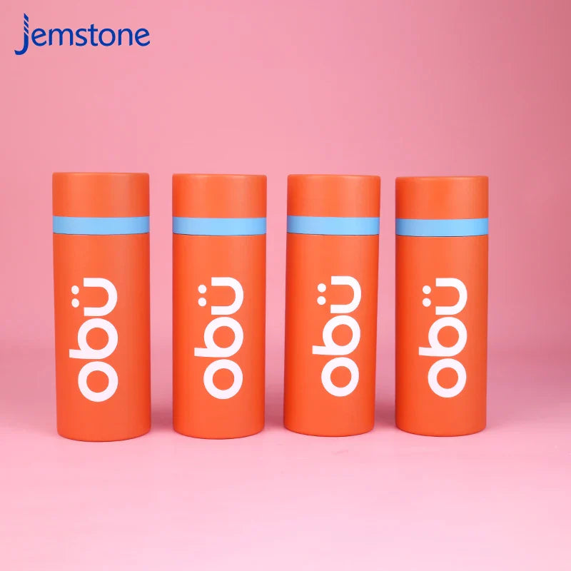 Custom logo Printed Eco Cardboard Cosmetic Essential Oil Bottle Skincare Cylinder Packaging Food Tea Coffee Kraft Paper Tube