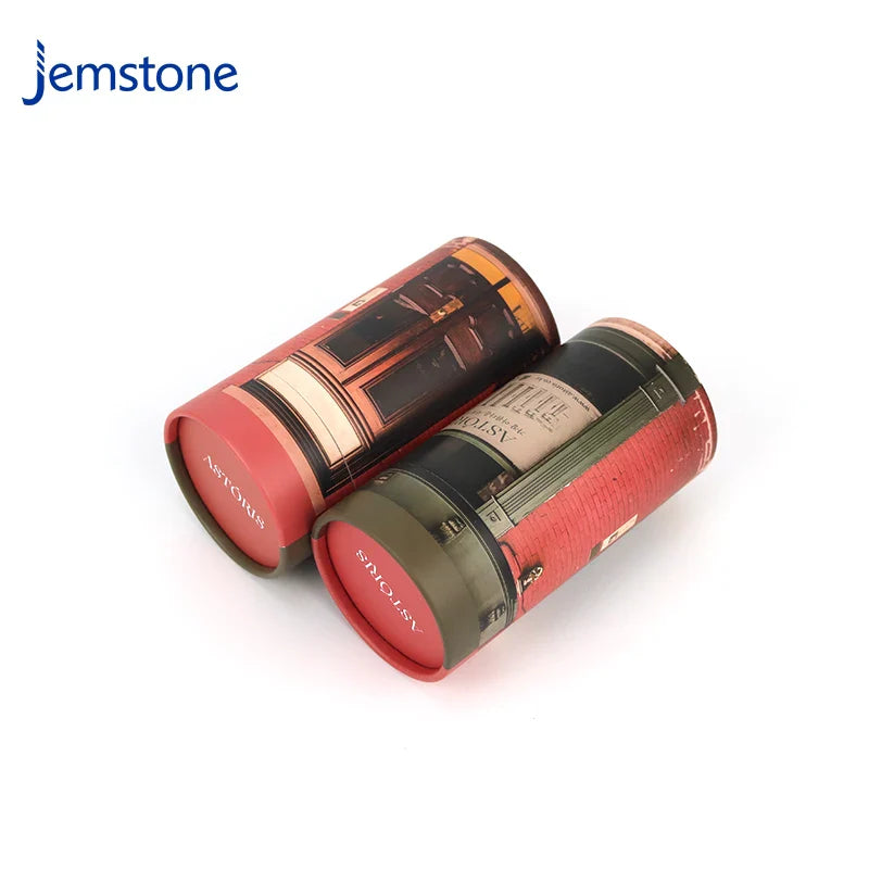 Custom logo Design Printed Eco-Friendly Kraft Cardboard Cylinder Packaging Essential Oil Perfume Bottle Paper Tube for Cosmetic