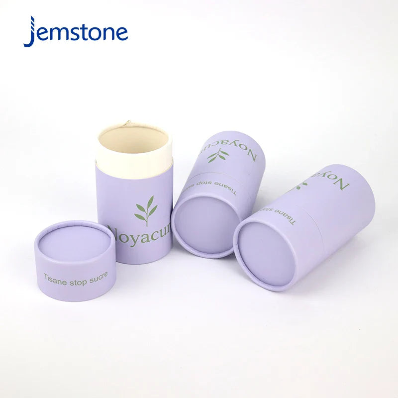 Custom Printed Bio-Degradable Kraft Paper Tube for Tea & Coffee Beverage Container with Logos Cardboard Cylinder Packaging