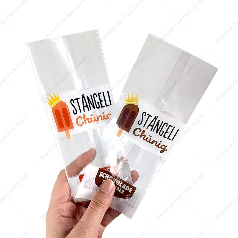 Nut Bar and Ice-Cream Popsicle Packaging Sachets Heat-Sealed Plastic Laminated Candy Wrapper for Chocolate for Pet Food