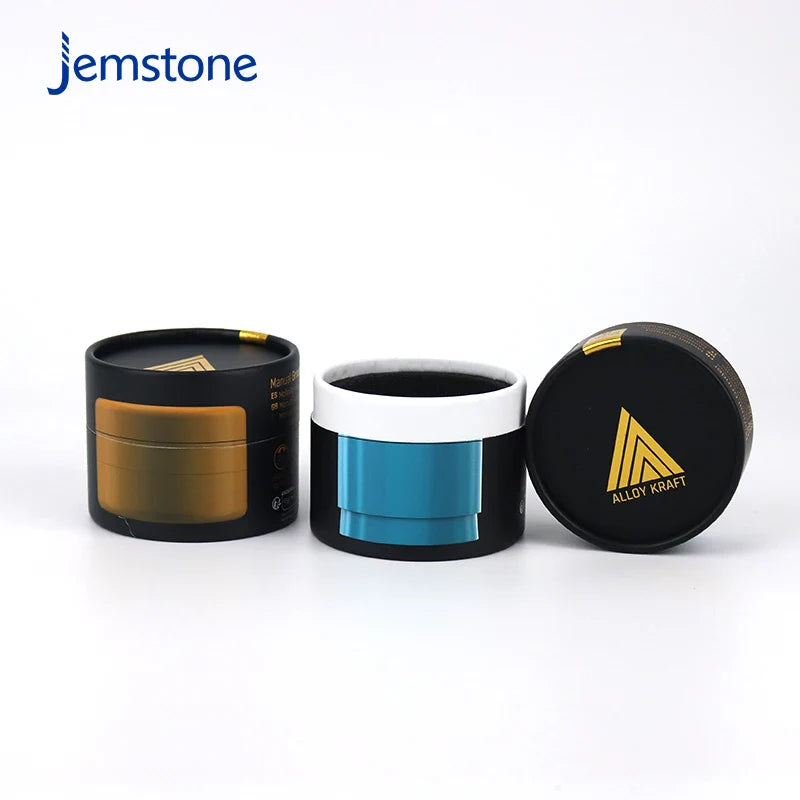 Custom Printed Eco-Friendly Manual Grinder Cardboard Cylinder Packaging Kraft Paper Tube for Tea Coffee Candle with Logo