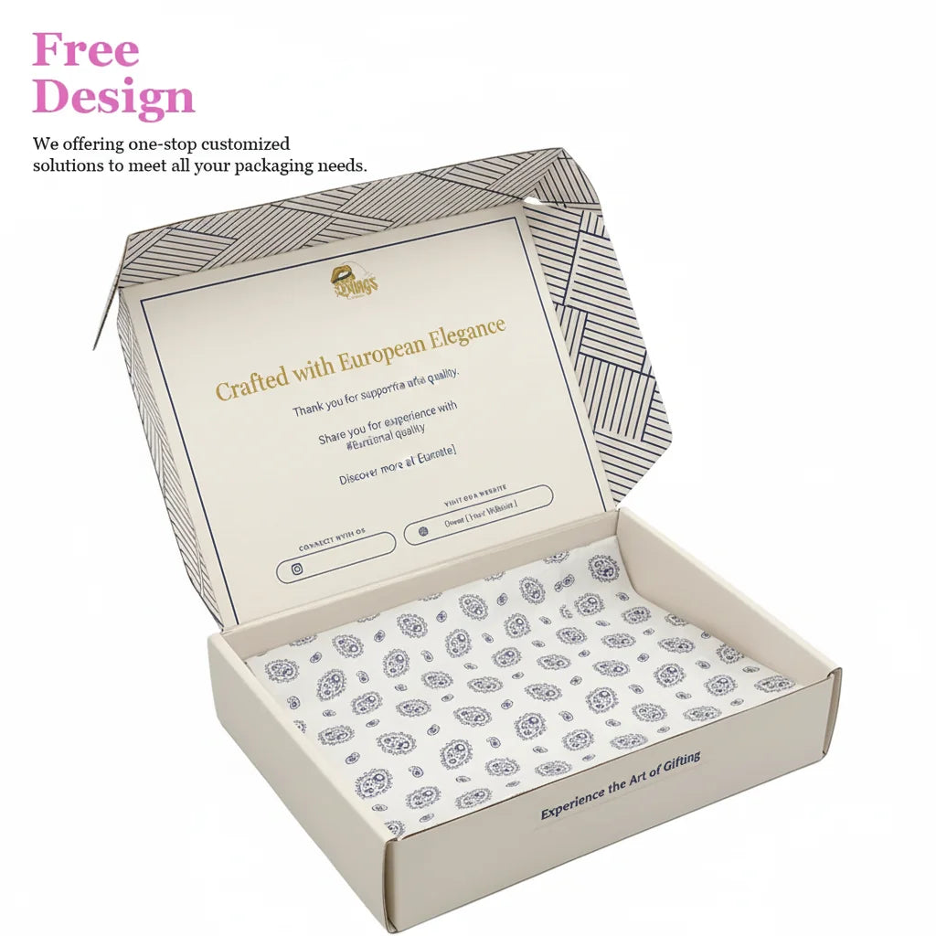 EU Luxurious Custom Corrugated Flat Airplane Tear Strip Zipper Cardboard Mailer Box Packaging Shipping Boxes with logo