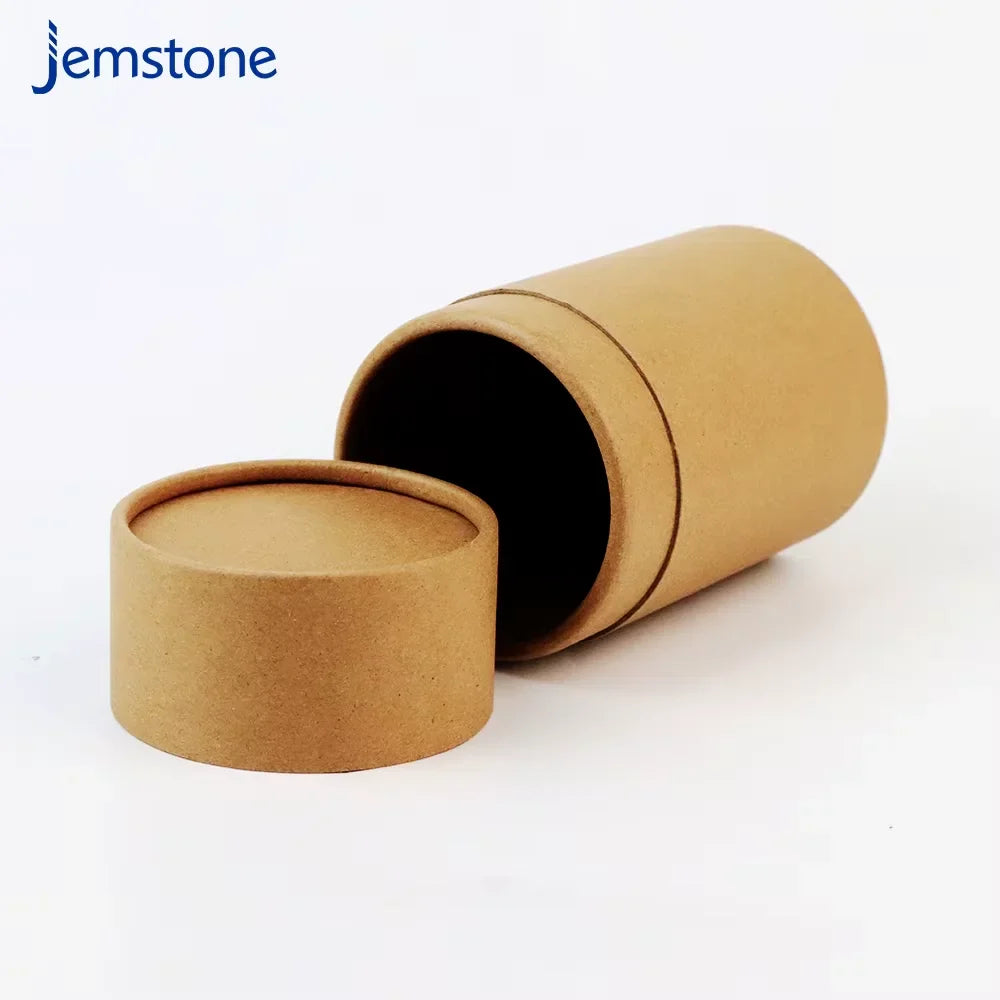 Printed Biodegradable Kraft Cardboard Perfume Bottle Cylinder Packaging Box Skincare Essential Oil Paper Tube for Cosmetic