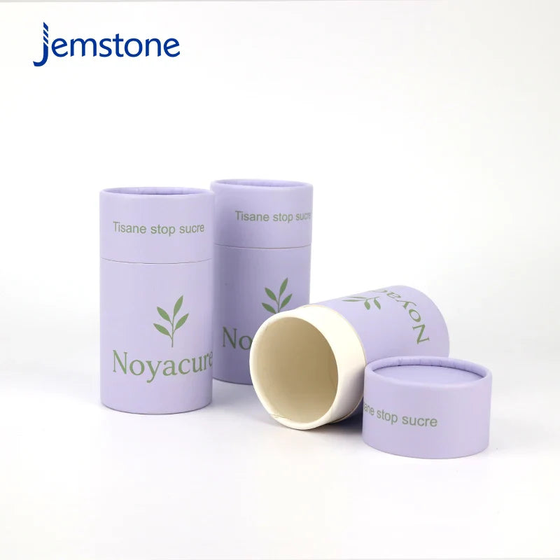 Custom Printed Bio-Degradable Kraft Paper Tube for Tea & Coffee Beverage Container with Logos Cardboard Cylinder Packaging