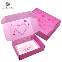 Custom Luxury Design Corrugated Paper Clothing Hot Pink Box Packaging Shipping Mailing Mailer Boxes for Packiging