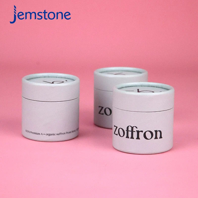 Custom Logo Recyclable Biodegradable Cardboard Cosmetic Essential Oil Bottle Skincare Cylinder Packaging Food Tea Paper Tube