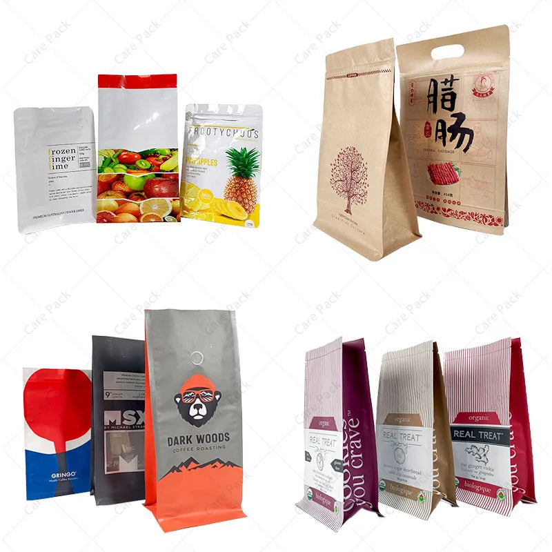 OEM Instant Bottom Single Serve Coffee Packaging Custom Printed 25g Stand up Pouch with Valve and Zipper for Pet Food