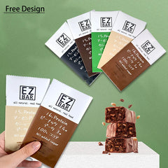 MOQ 500 Plastic Snack Sachet Bag with Energy Bar Chocolate Wrap Back Side Sealed Pouch for Food Packaging for Pet & Canned Foods