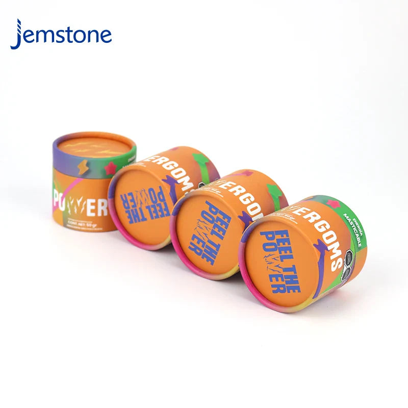 Custom Eco-Friendly Kraft Cardboard Food Tea Coffee Cylinder Packaging Collagen Powder Spice Paper Tube Inside Aluminum Foil