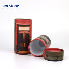 Custom logo Design Printed Eco-Friendly Kraft Cardboard Cylinder Packaging Essential Oil Perfume Bottle Paper Tube for Cosmetic