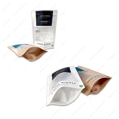 Double Layer Eco-friendly Kraft Bag Biodegradable Food Pouch with Waterproof Stand-up for Pizza and Other Foods