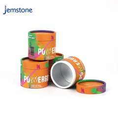 Custom Eco-Friendly Kraft Cardboard Food Tea Coffee Cylinder Packaging Collagen Powder Spice Paper Tube Inside Aluminum Foil