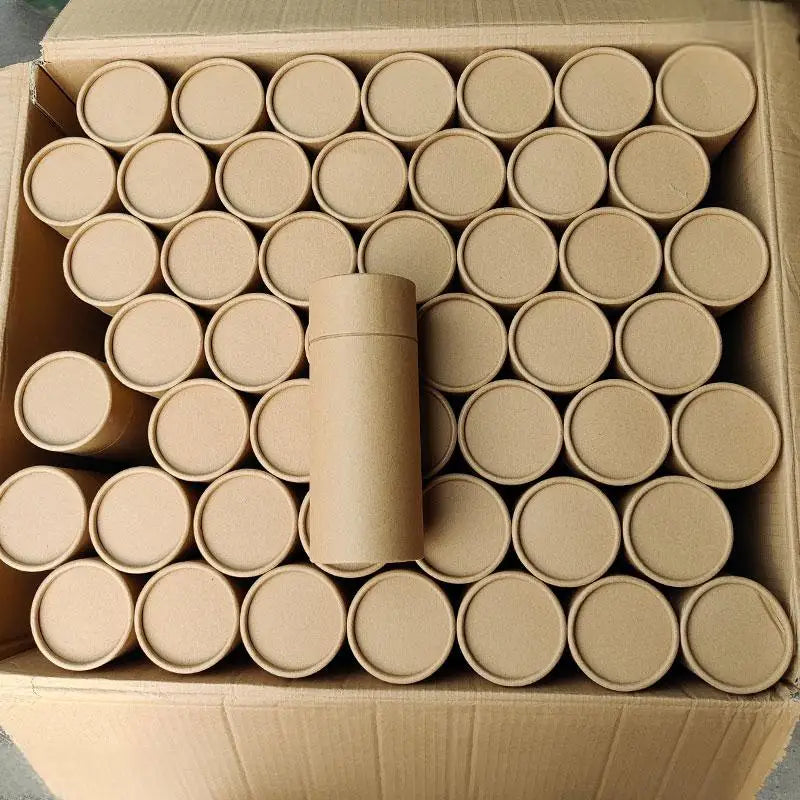 Custom Eco-Friendly Brown Kraft Paper Tube Food Tea Coffee Cylinder Packaging Round Cosmetic Perfume Cardboard Tube Packaging