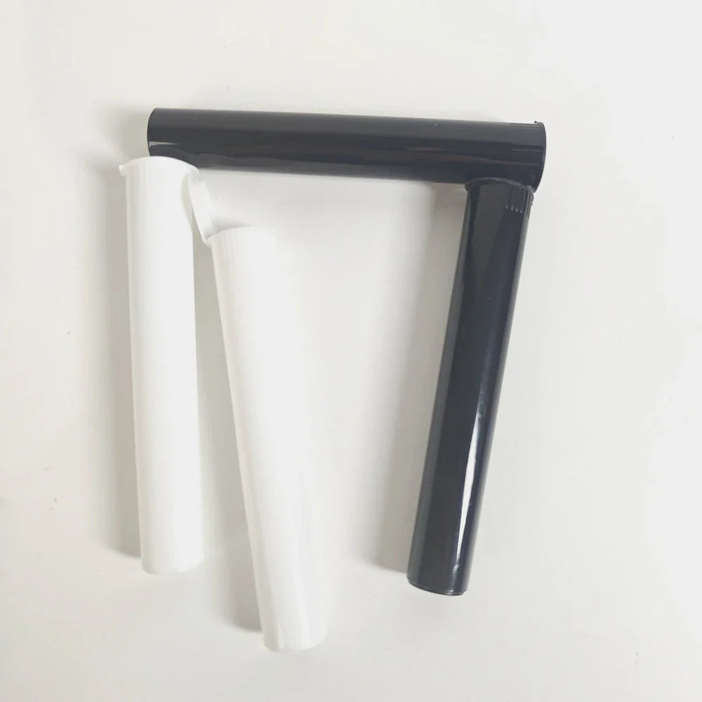 116mm 100mm Child Proof Plastic Vials Tube Pre Rolling CR Tobacco Cigar Roll Storage Container Tube With Pop Cap