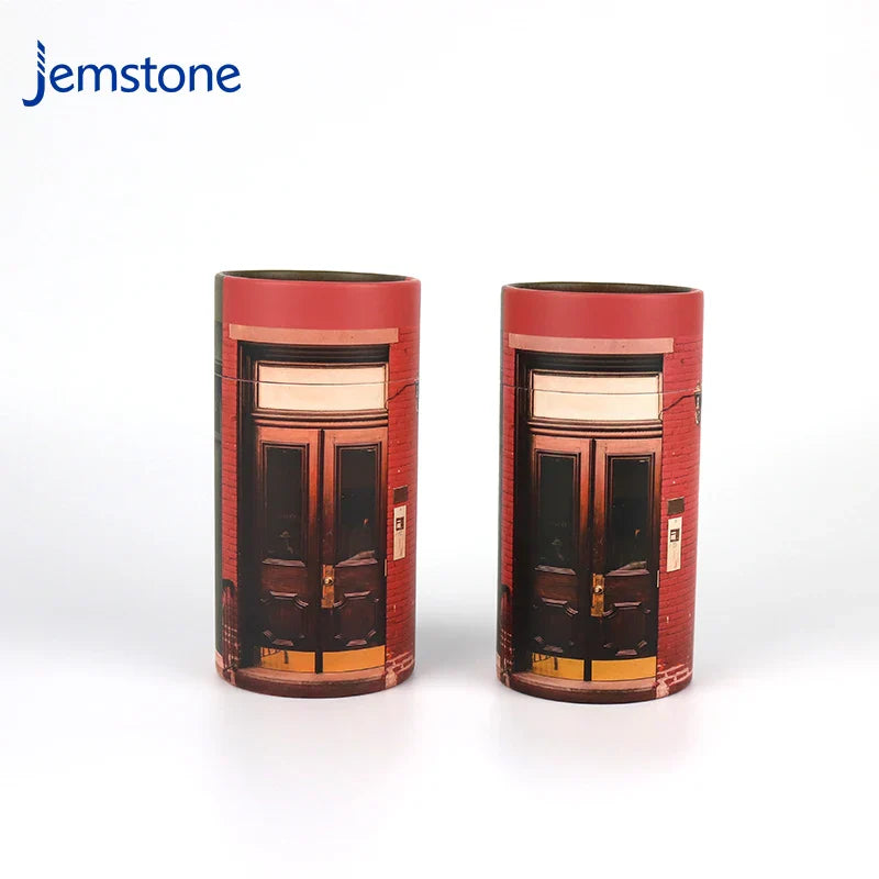 Custom logo Design Printed Eco-Friendly Kraft Cardboard Cylinder Packaging Essential Oil Perfume Bottle Paper Tube for Cosmetic