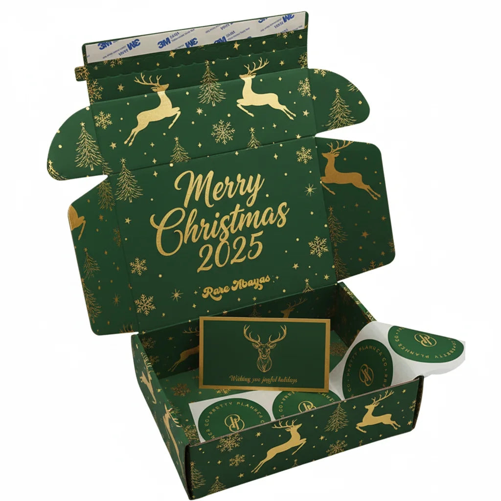 Free Sample Custom Logo Christmas Luxury Oem Corrugated Packaging Mailer Box Shipping Box Paper Box