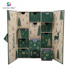 Wholesale Prompt Goods Empty Countdown EU 12 Days Recyclable Magnetic Gift Box Mystery Christmas Advent Calendar Box