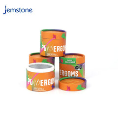 Custom Eco-Friendly Kraft Cardboard Food Tea Coffee Cylinder Packaging Collagen Powder Spice Paper Tube Inside Aluminum Foil