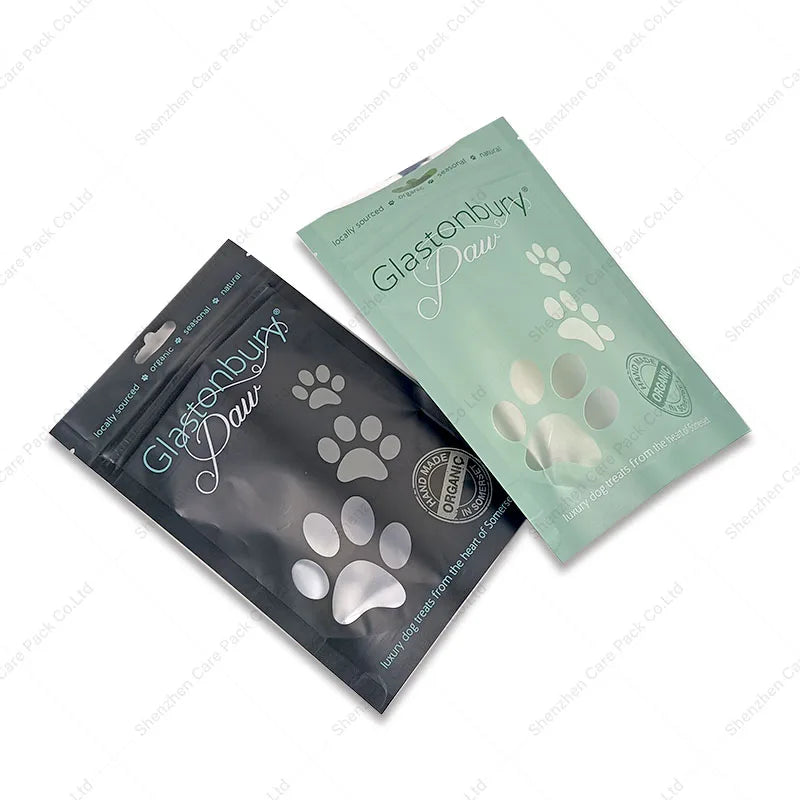 Eco-friendly Packet Custom Mylar Doypack Zip Stand up Pouch Packaging Baggies Dog Pet Treat Bag