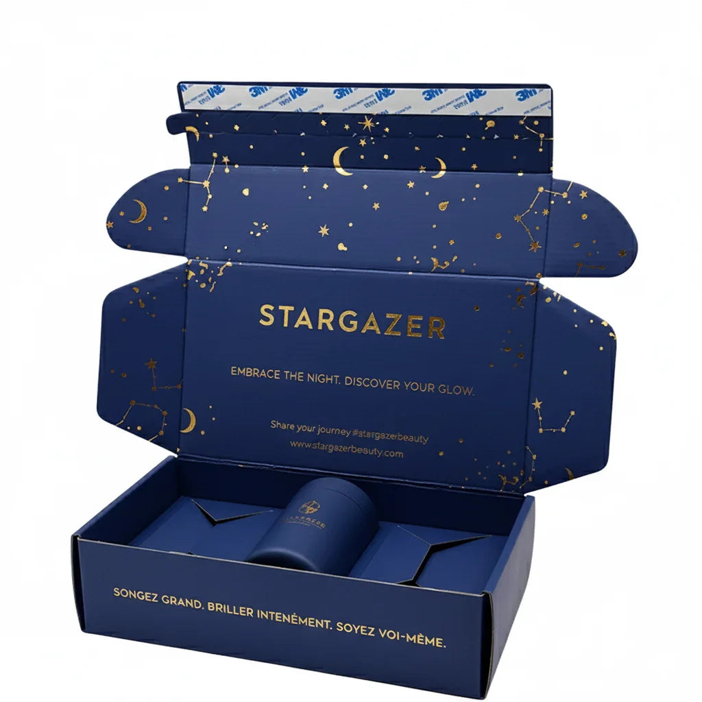 EU Wholesale Custom Logo Printed Small Size Unique Corrugated Shipping Boxes Cardboard Skincare Mailer Clothing Packing Box